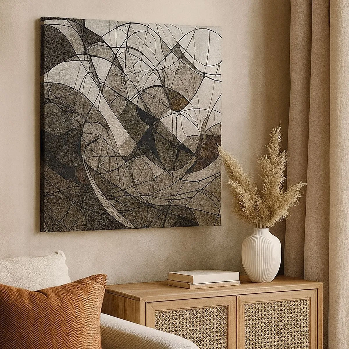 Bild auf Leinwand - Leinwandbild - Zirkulation von Erdfarben - 30x30 cm