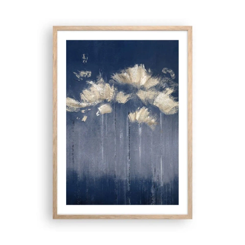Poster in einem Rahmen aus heller Eiche - Wie Blütenblätter im Wind - 50x70 cm