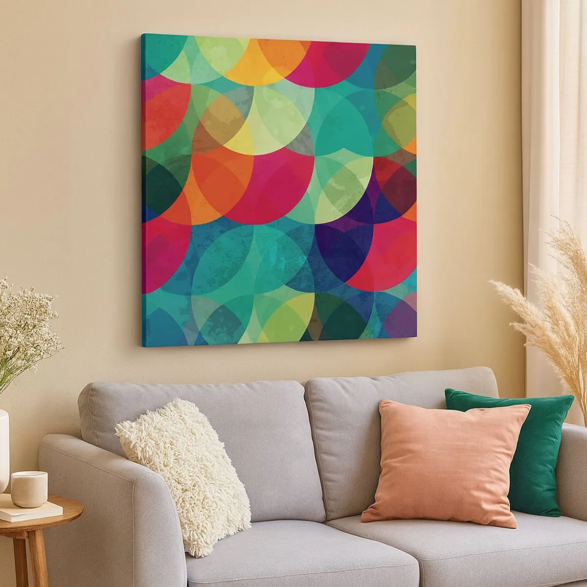 Bild auf Leinwand - Leinwandbild - Aufstieg zum Regenbogen - 30x30 cm