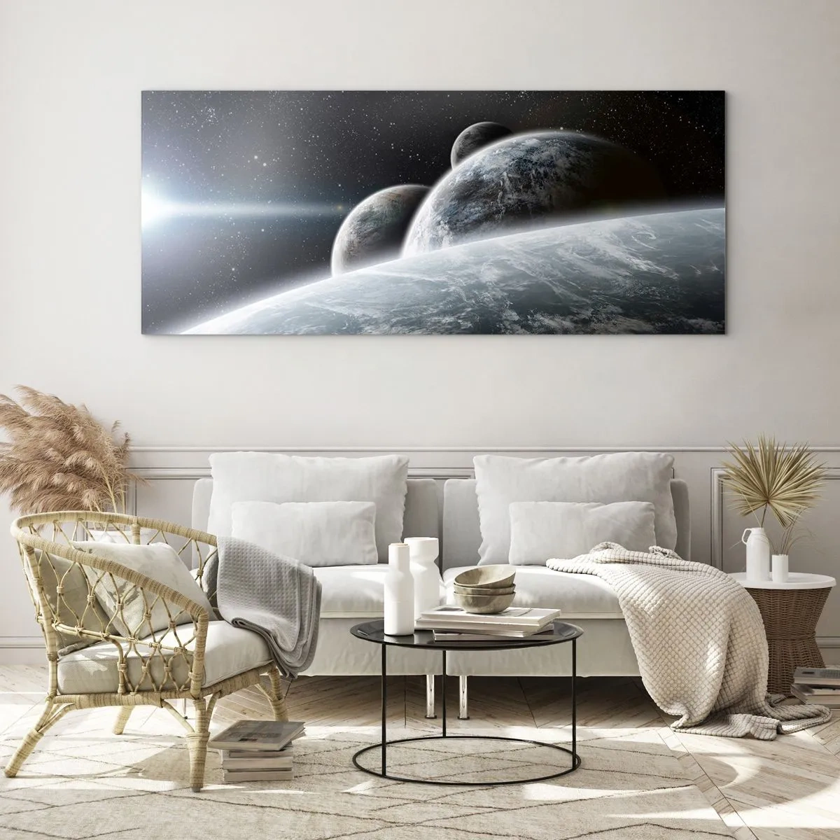 Glasbild - Bild auf glas - Kosmische Musik der Sphären - 90x30 cm