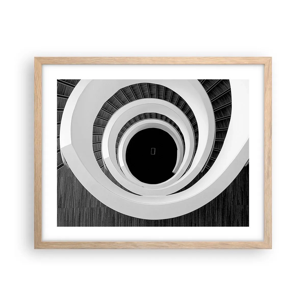 Poster in einem Rahmen aus heller Eiche - Zum Kern der Sache - 50x40 cm