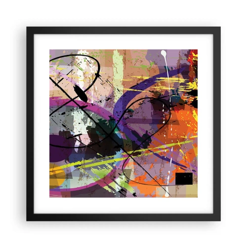 Poster in einem schwarzem Rahmen - Du kannst geradeaus oder umhergehen - 40x40 cm