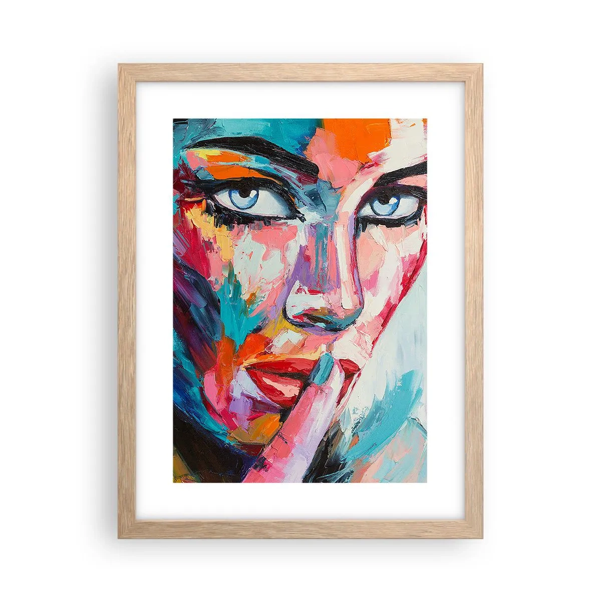 Poster in einem Rahmen aus heller Eiche - Unser erstes Geheimnis - 30x40 cm