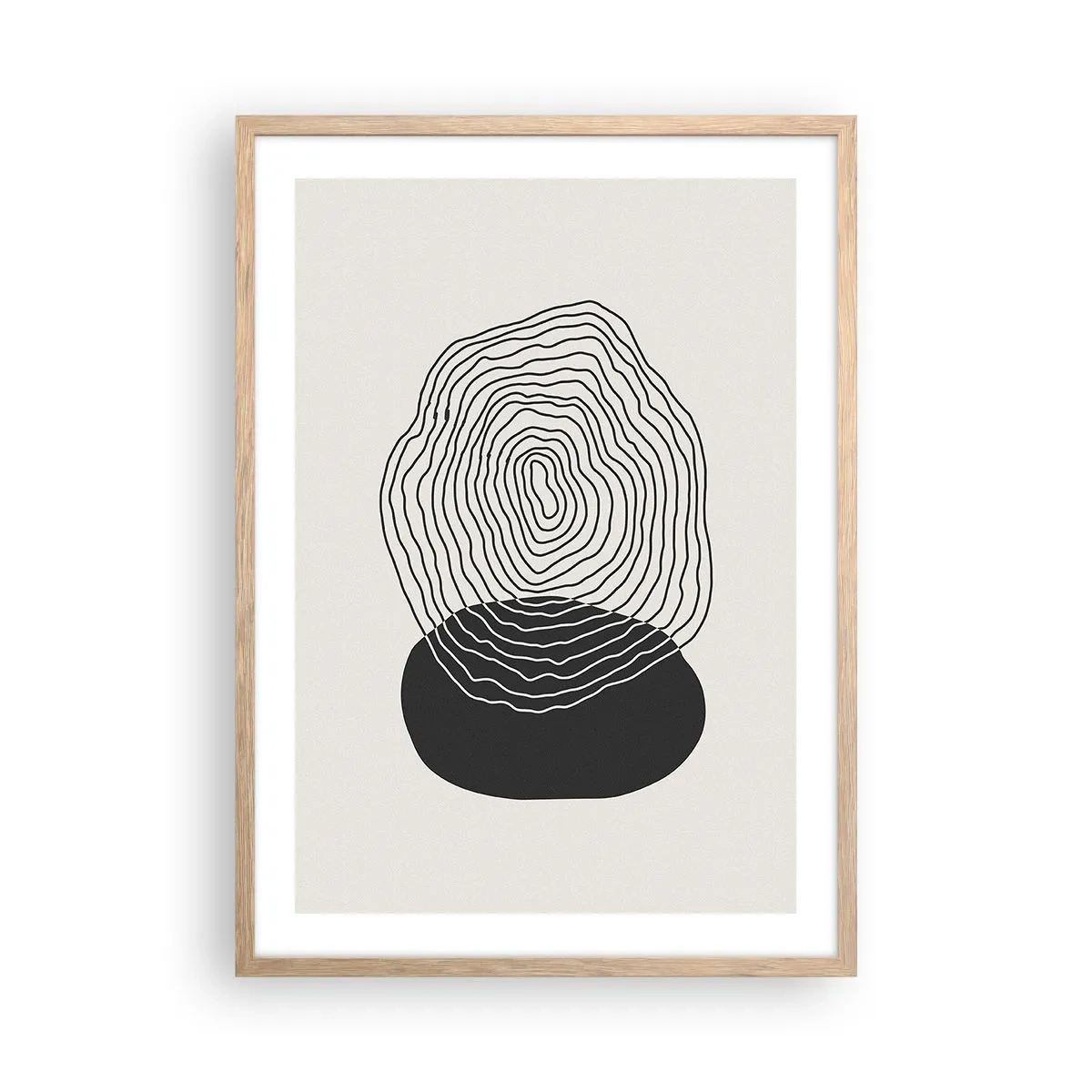 Poster in einem Rahmen aus heller Eiche - Dauer und Schwingung - 50x70 cm