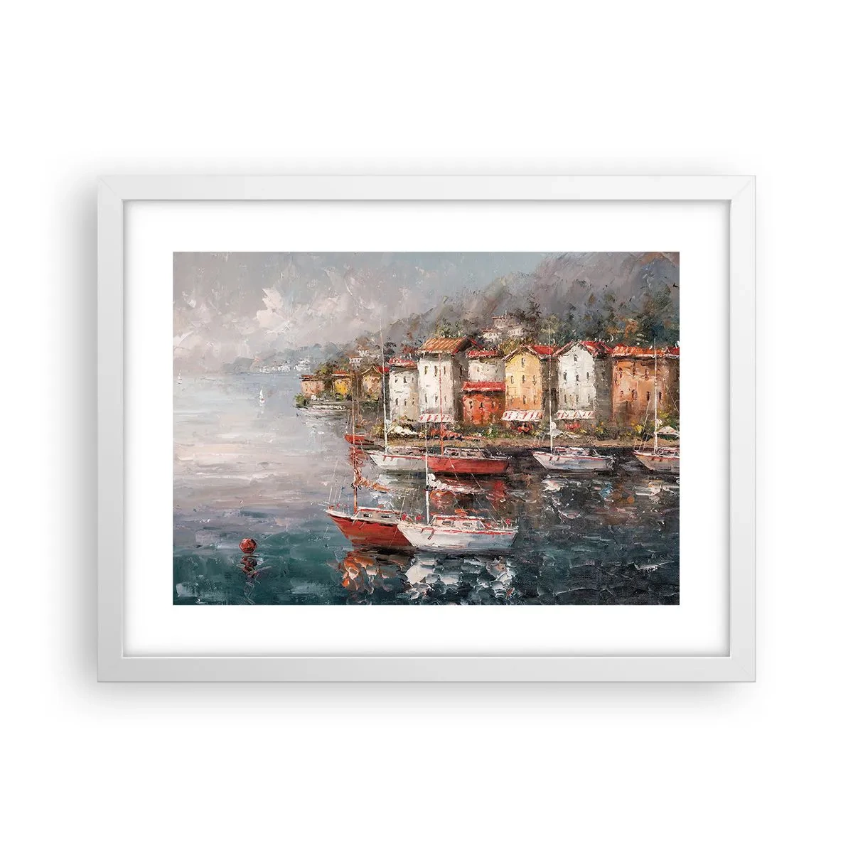 Poster in einem weißen Rahmen - Romantische Oase - 40x30 cm
