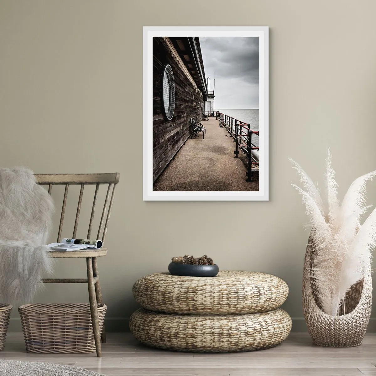 Poster in einem weißen Rahmen - Die Zeit blieb stehen - 30x40 cm