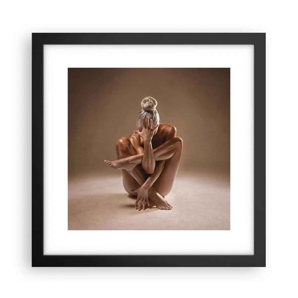Poster in einem schwarzem Rahmen - Die Einheit von Körper und Geist - 30x30 cm
