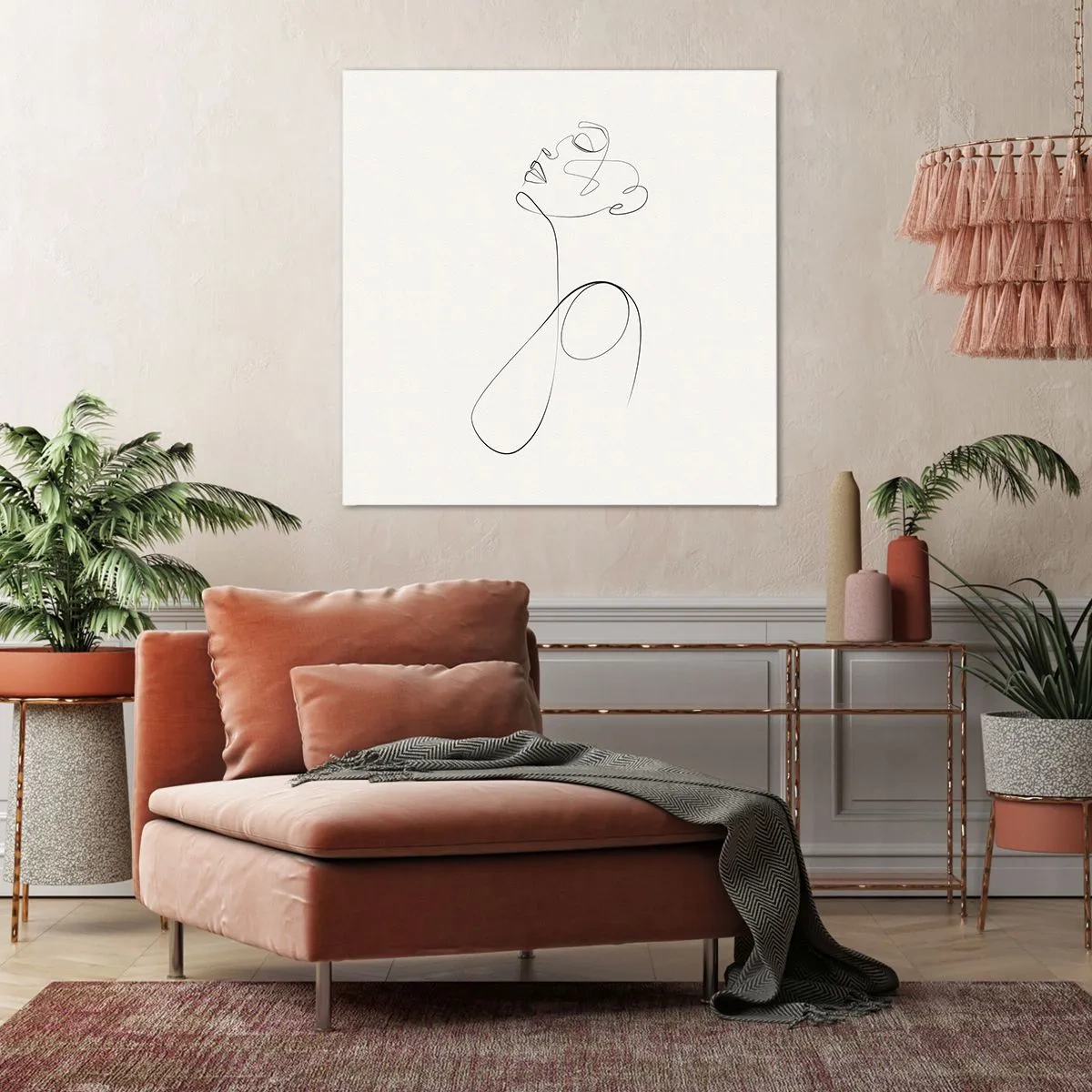 Bild auf Leinwand - Leinwandbild - Versunken in Träumen - 40x40 cm