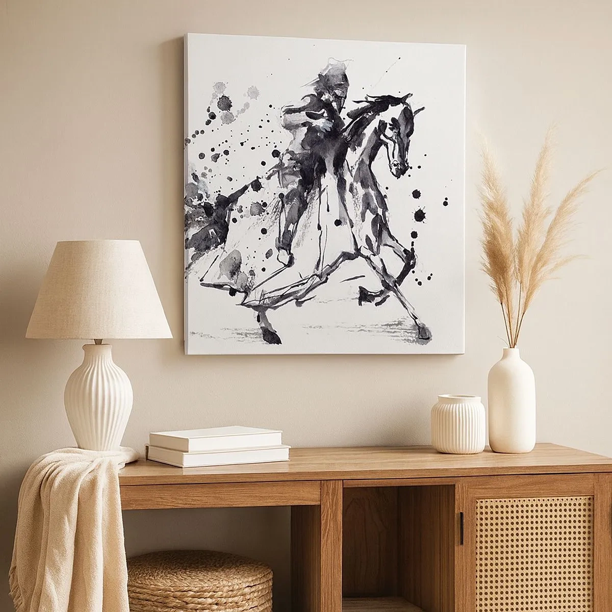 Bild auf Leinwand - Leinwandbild - Schwarzer Ritter - 30x30 cm