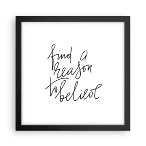 Poster in einem schwarzem Rahmen - Es ist möglich - 30x30 cm