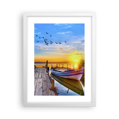 Poster in einem weißen Rahmen - Bis morgen - 30x40 cm