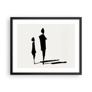 Poster in einem schwarzem Rahmen - Mit Sicherheit zusammen? - 50x40 cm