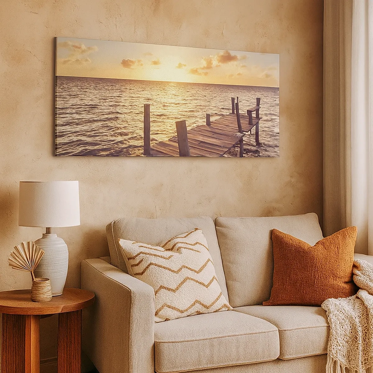 Bild auf Leinwand - Leinwandbild - Das goldene Land der Sanftmut - 30x30 cm