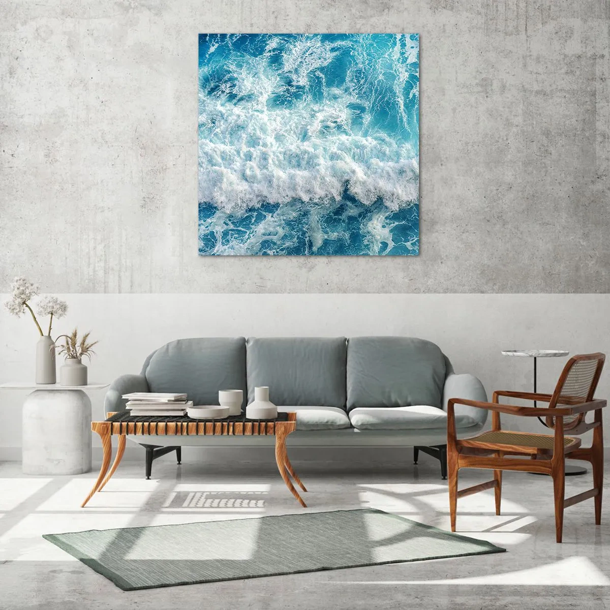 Glasbild - Bild auf glas - Freudig und springend - 50x50 cm