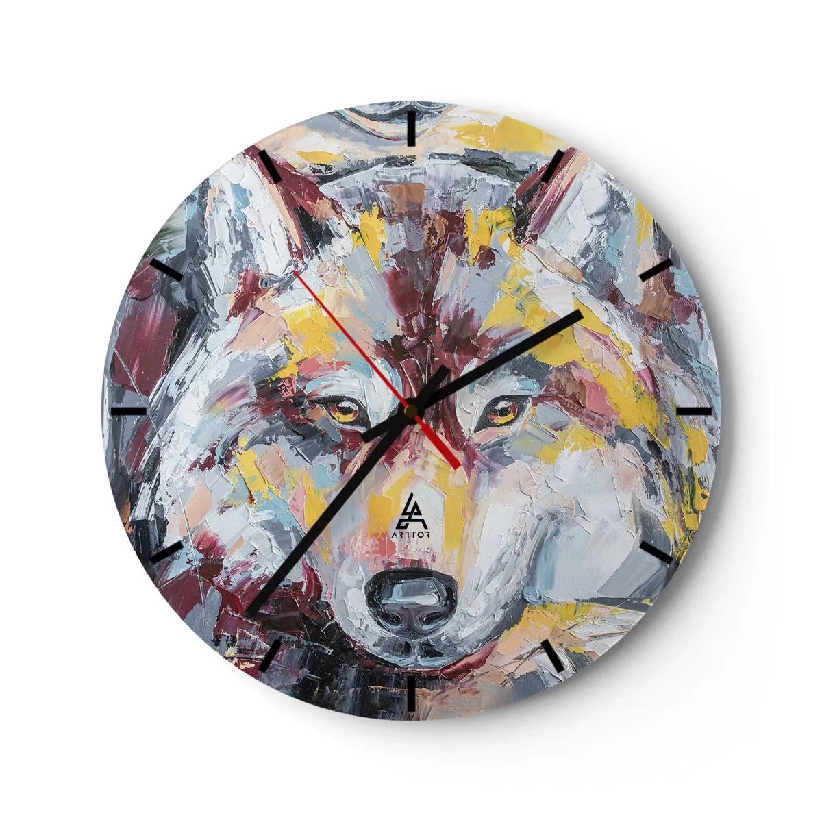 Wanduhr - Glasuhr - Seelenfrieden unter den Lieben - 40x40 cm