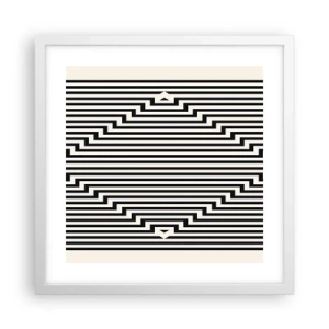 Poster in einem weißen Rahmen - Geometrische Illusion - 40x40 cm