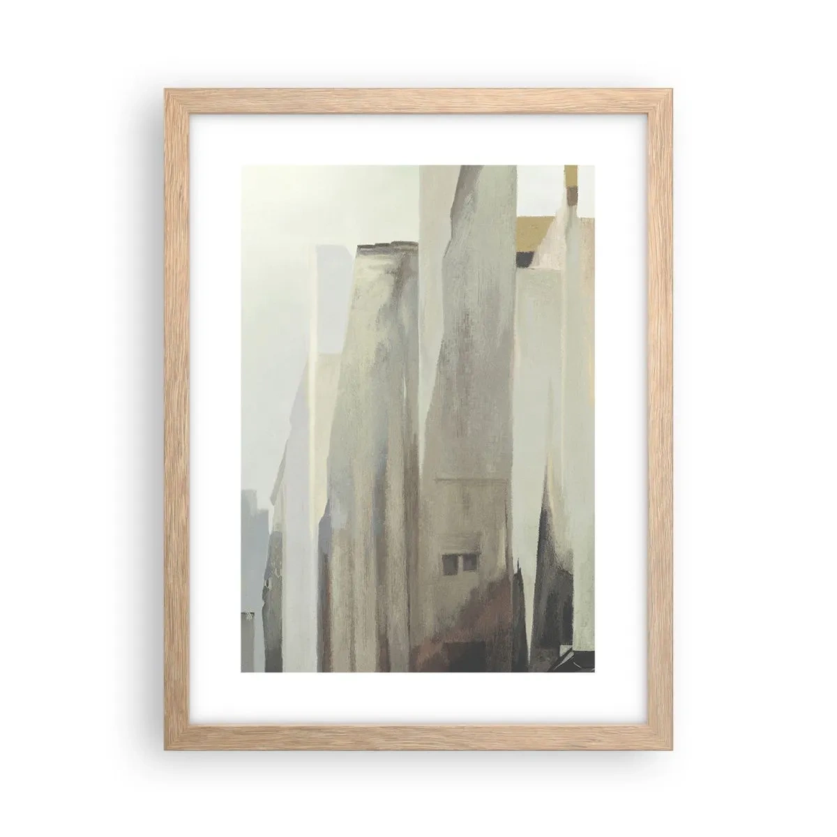 Poster in einem Rahmen aus heller Eiche - Traum von der Stadt - 30x40 cm