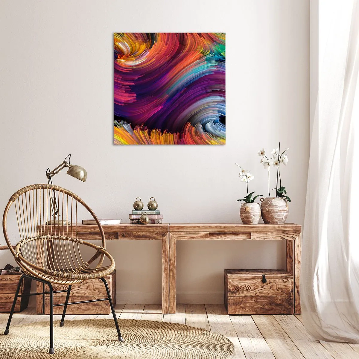 Bild auf Leinwand - Leinwandbild - Der Beginn einer neuen Welt - 70x70 cm