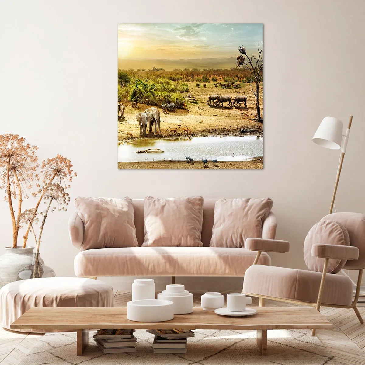 Bild auf Leinwand - Leinwandbild - Ein Fluss floss aus Eden ... - 40x40 cm