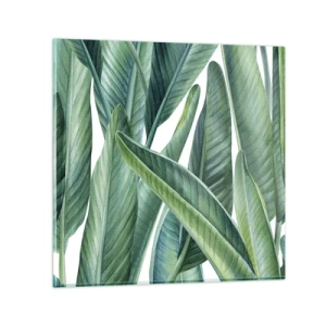 Glasbild - Bild auf glas - An und für sich Grün - 30x30 cm