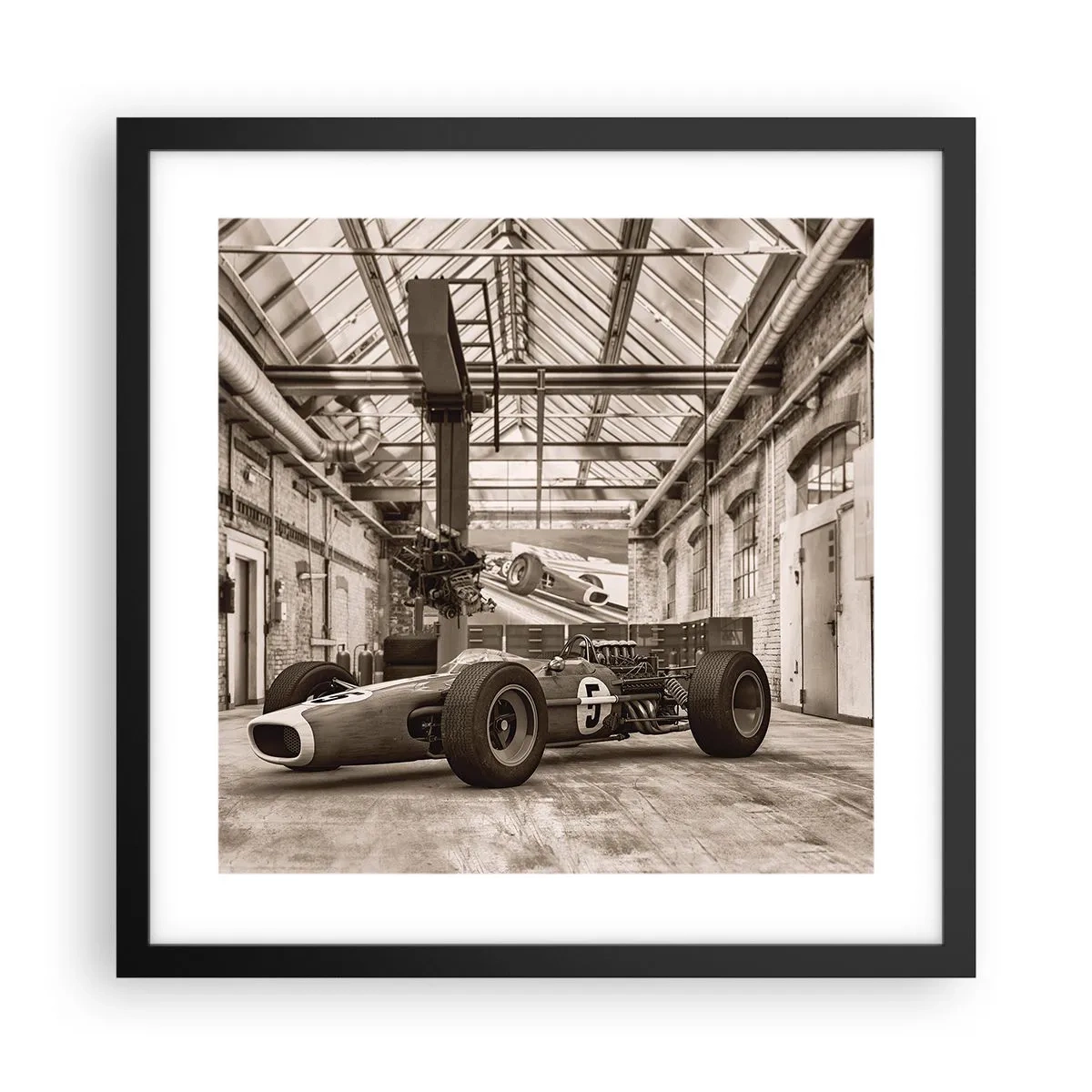 Poster in einem schwarzem Rahmen - Die Siegerruhe - 40x40 cm