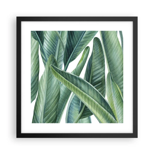 Poster in einem schwarzem Rahmen - An und für sich Grün - 40x40 cm