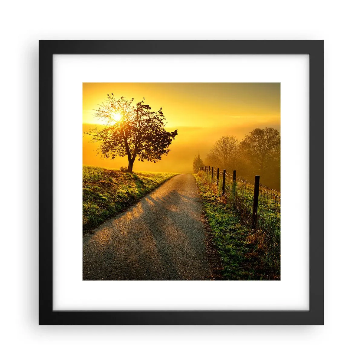 Poster in einem schwarzem Rahmen - Honig-Nachmittag - 30x30 cm