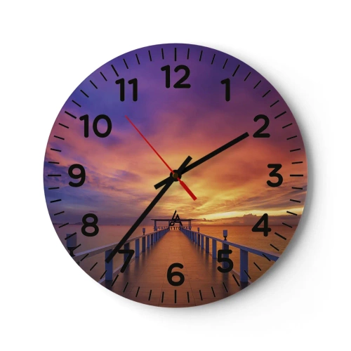 Wanduhr - Glasuhr - Ohne Ende - 40x40 cm