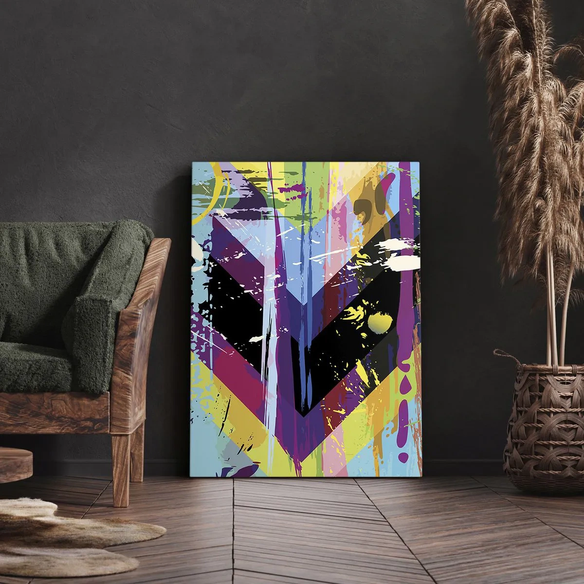 Bild auf Leinwand - Leinwandbild - Von oben nach unten - 45x80 cm