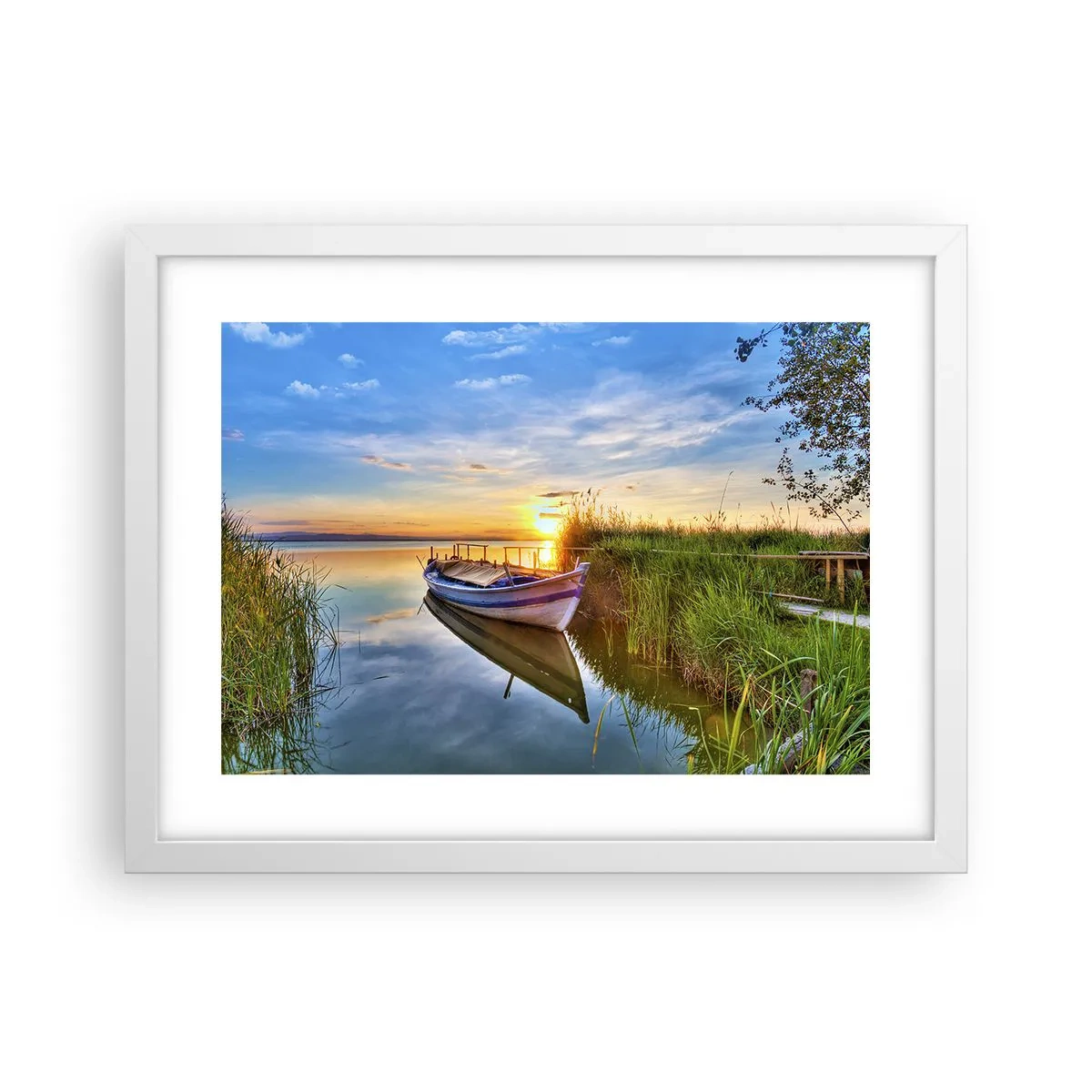 Poster in einem weißen Rahmen - Bucht erfüllter Träume - 40x30 cm