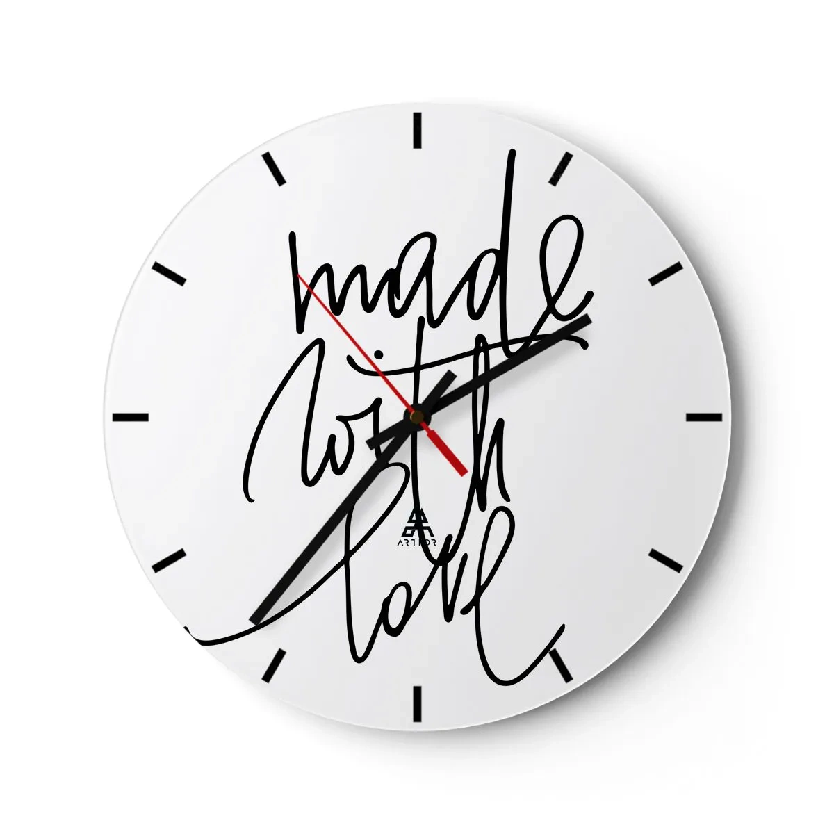 Wanduhr - Glasuhr - Die beste Marke - 40x40 cm