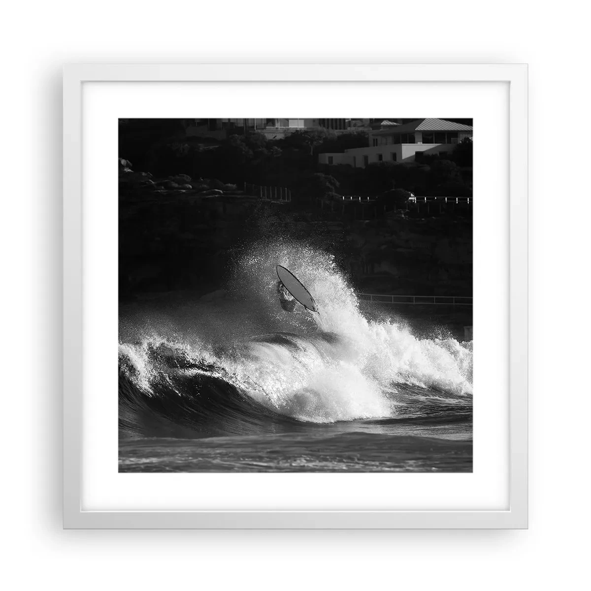 Poster in einem weißen Rahmen - Herausforderung angenommen! - 40x40 cm