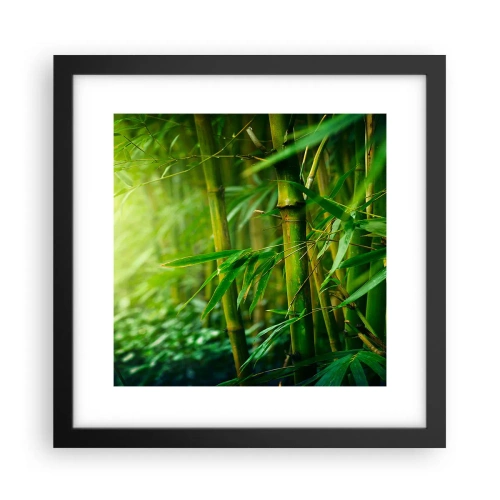 Poster in einem schwarzem Rahmen - Lerne Grün selbst kennen - 30x30 cm