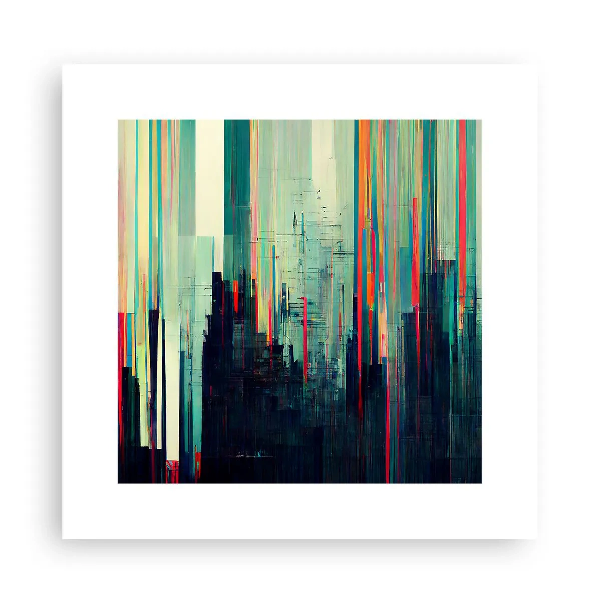 Poster - Futuristische Stadt - 30x30 cm