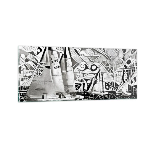 Glasbild - Bild auf glas - Zwischen den Wellen - 100x40 cm