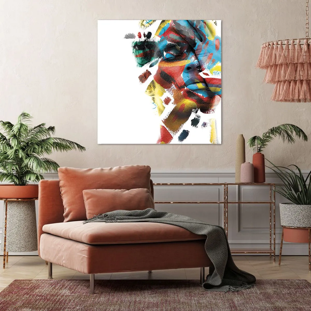 Bild auf Leinwand - Leinwandbild - Eine bunte Persönlichkeit - 50x50 cm