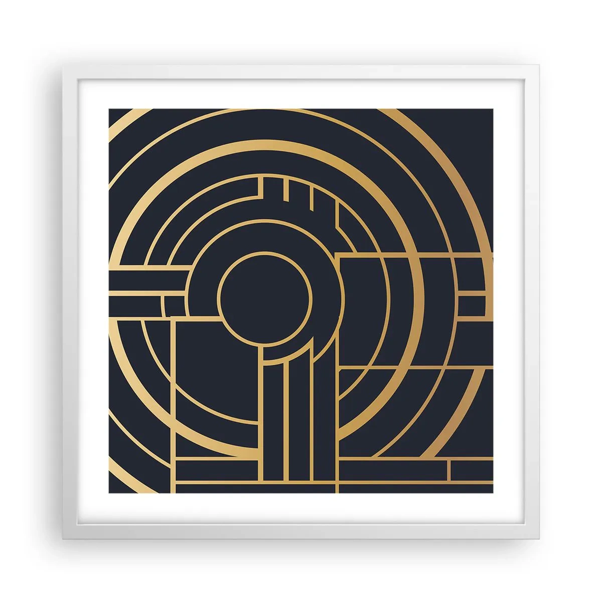 Poster in einem weißen Rahmen - Wendungen der Dinge - 50x50 cm