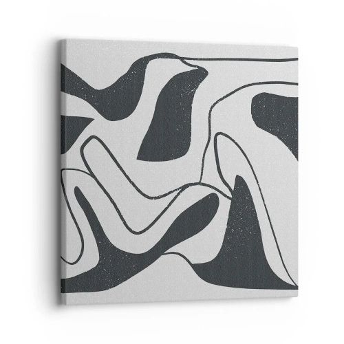 Bild auf Leinwand - Leinwandbild - Abstraktes Spiel im Labyrinth - 30x30 cm