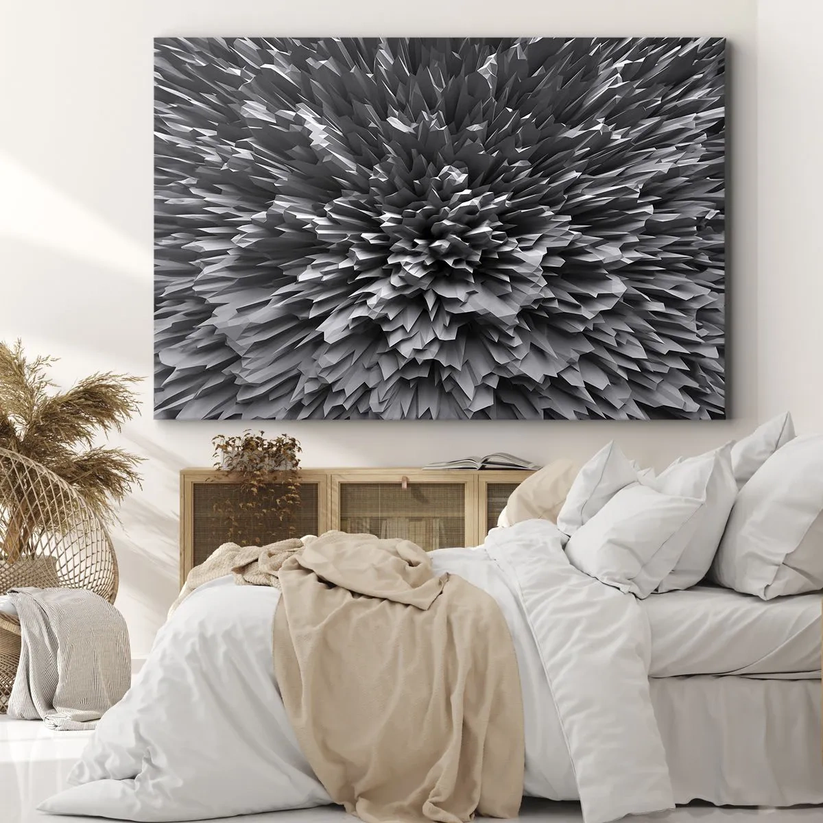 Bild auf Leinwand - Leinwandbild - Abstrakte Struktur in Grautönen - 120x80cm - Härter kann es nicht werden - Moderne Wanddekoration für Wohnzimmer und Schlafzimmer ARTTOR
