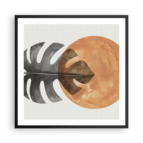 Poster in einem schwarzem Rahmen - Immer die Sonne - 60x60 cm