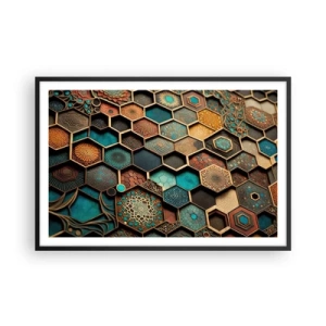 Poster in einem schwarzem Rahmen - Arabische Ornamente – Variation - 91x61 cm