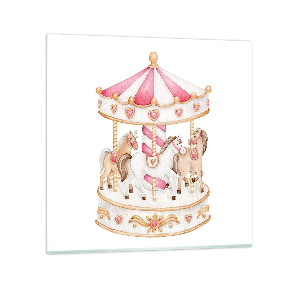 Glasbild - Bild auf glas - Süße Welt der Kindheit - 40x40 cm