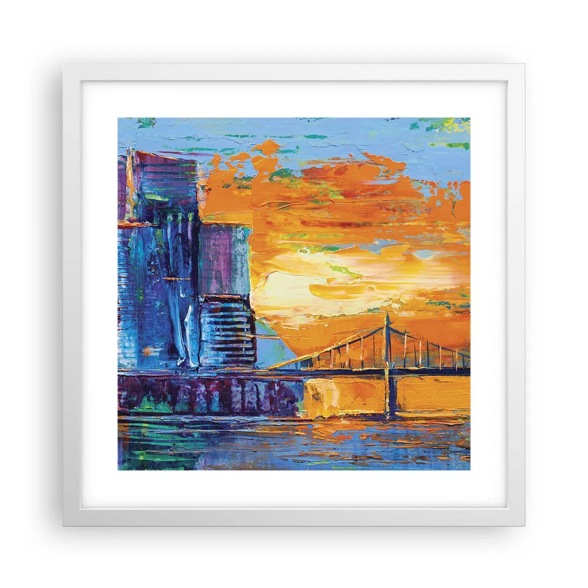 Poster in einem weißen Rahmen - Kultur und Natur - 40x40 cm