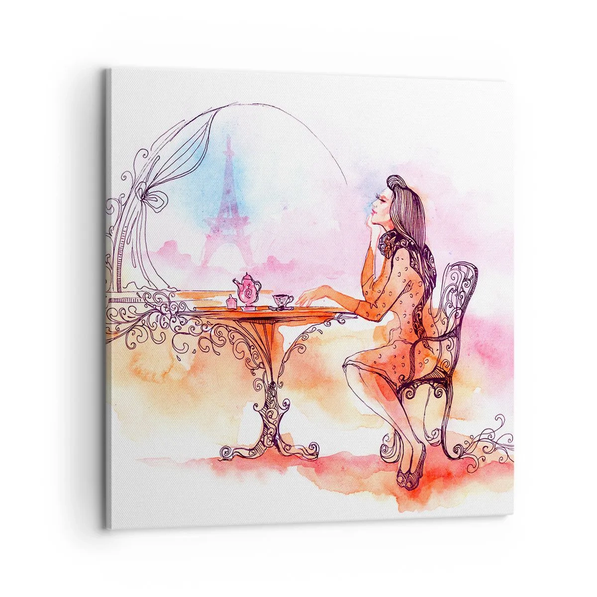 Bild auf Leinwand - Leinwandbild - Pariser Chic - 60x60 cm