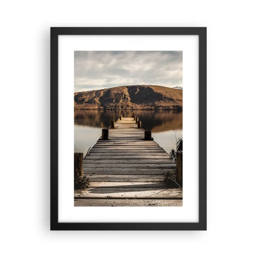 Poster in einem schwarzem Rahmen - Landschaft in Stille - 30x40 cm