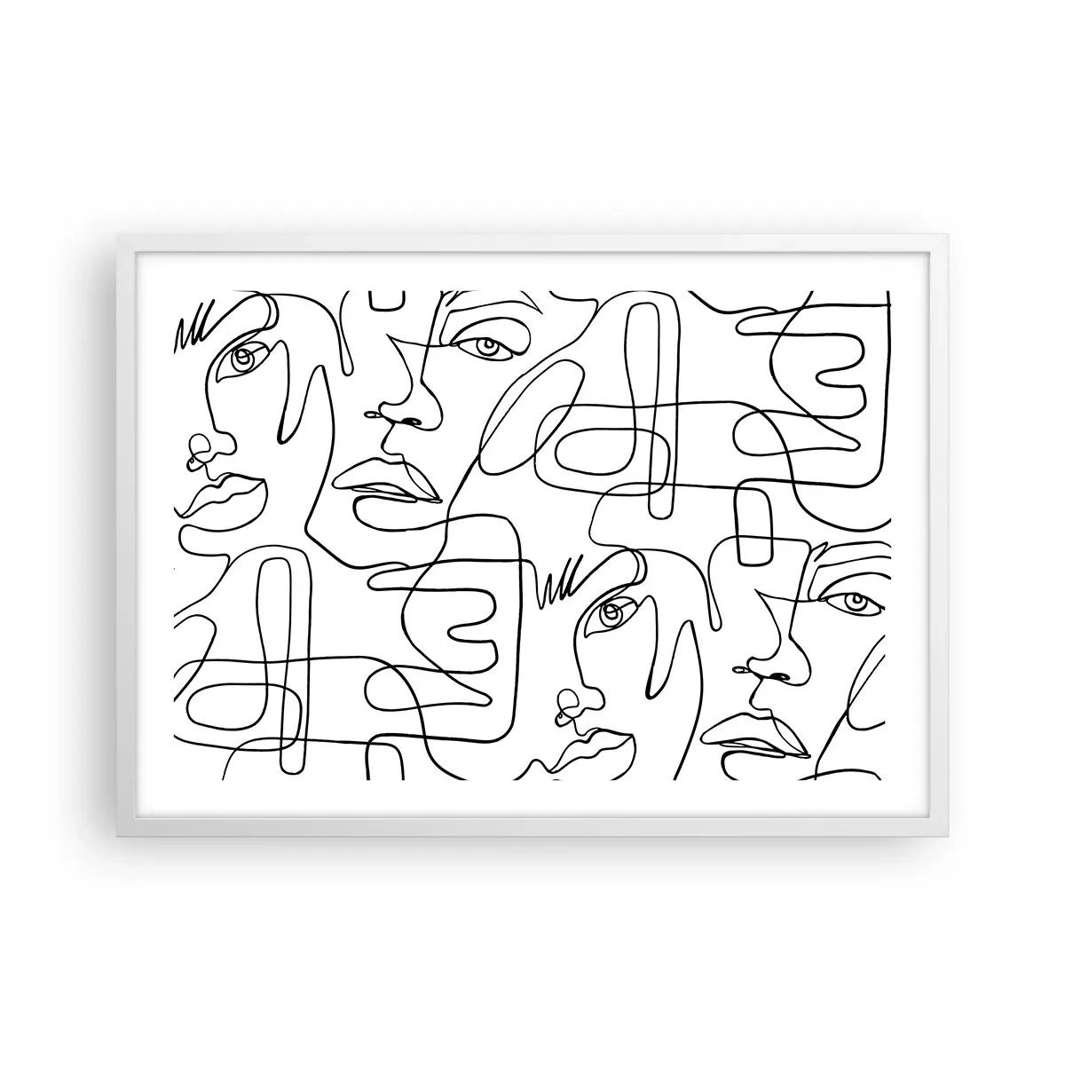 Poster in einem weißen Rahmen - In verworrenen Gefühlen - 70x50 cm