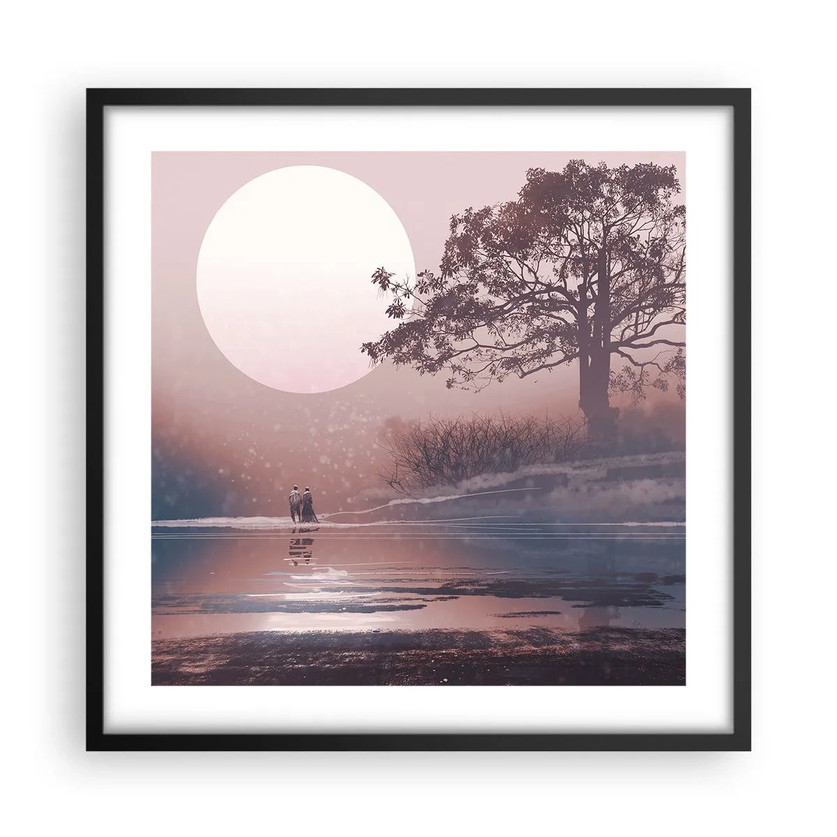 Poster in einem schwarzem Rahmen - Wunder der Nacht - 50x50 cm