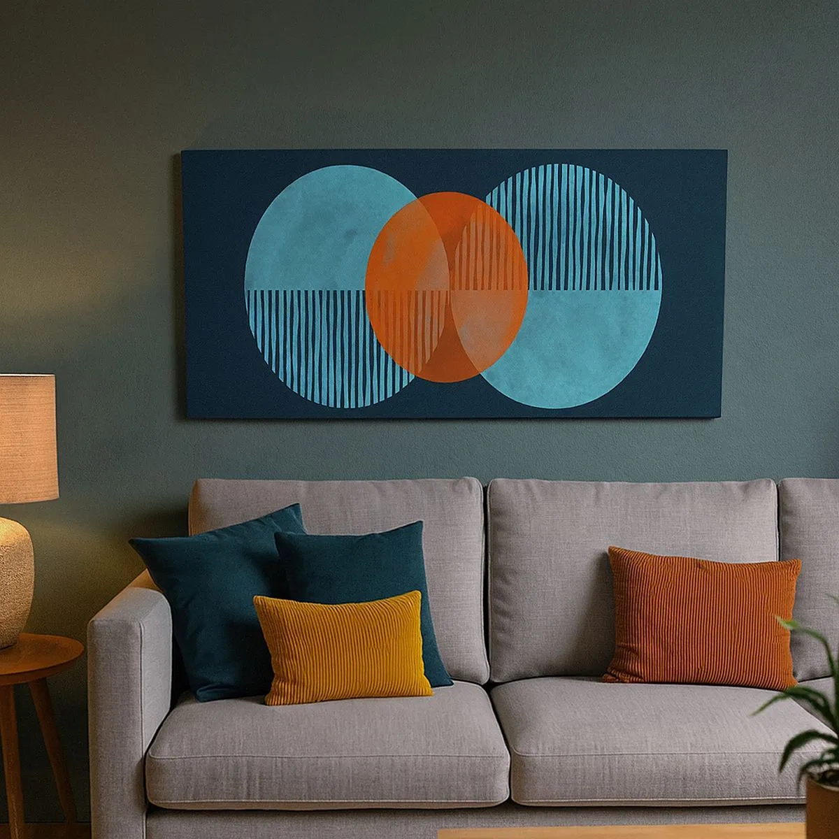 Bild auf Leinwand - Leinwandbild - Symmetrische Komposition - 100x40 cm