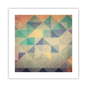 Poster - Republik der Dreiecke - 40x40 cm