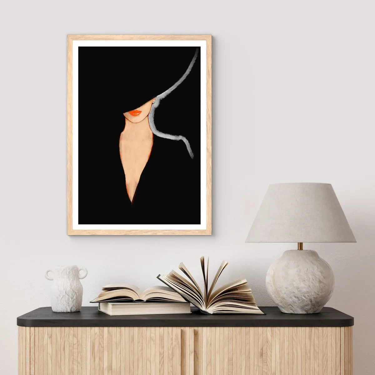 Poster in einem Rahmen aus heller Eiche - Eleganz und Stil - 50x70 cm